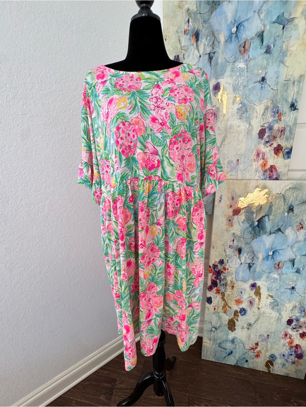 Lilly Pulitzer Sz XXL Tiltson Swing Dress Pear Necessities